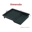Ver imagem 3 de 12 Unidades Bandeja para Pintura Pequena 26 X 20cm Cor Preto Durín