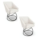 Ver imagem 7 de Kit 6 Poltronas Luxo Alana Linho Base Luxo Preto - Pallazio Cor:Bege