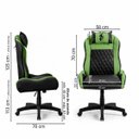 Ver imagem 3 de Cadeira Gamer Speed Ergonômica Reclinável Giratória Escritório Home Office Preto e Verde