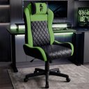 Ver imagem 1 de Cadeira Gamer Speed Ergonômica Reclinável Giratória Escritório Home Office Preto e Verde
