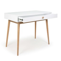 Penteadeira de Madeira Liva 1 Gaveta Branca - 4