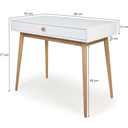 Ver imagem 2 de Penteadeira de Madeira Liva 1 Gaveta Branca