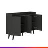 Aparador Buffet Balcão Para Sala Pé Palito 120 Cm Cinza Vulcano MDP - PRIME - 3