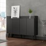 Aparador Buffet Balcão Para Sala Pé Palito 120 Cm Cinza Vulcano MDP - PRIME - 1