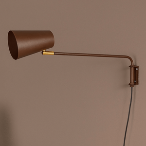 Luminária de Parede Arandela Articulada Rita Marrom Cortem
