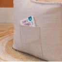 Ver imagem 6 de Puff Poltrona Nuvem Infantil Criança Nuvem com Enchimento de Espuma - Tecido Bouclé Areia