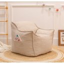 Ver imagem 3 de Puff Poltrona Nuvem Infantil Criança Nuvem com Enchimento de Espuma - Tecido Bouclé Areia