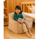 Ver imagem 2 de Puff Poltrona Nuvem Infantil Criança Nuvem com Enchimento de Espuma - Tecido Bouclé Areia