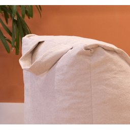 Puff Poltrona Nuvem Infantil Criança Nuvem com Enchimento de Espuma - Tecido Bouclé Areia - 3