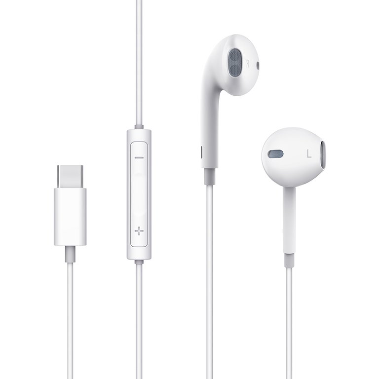 Fone de Ouvido com Fio e Controle de Volume Conector Tipo C