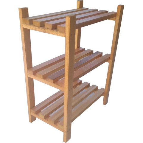 Estante Modular 3 Prateleiras Madeira Maciça 65x50x29 Cm Pintada Neonx:osmocolor Transparente