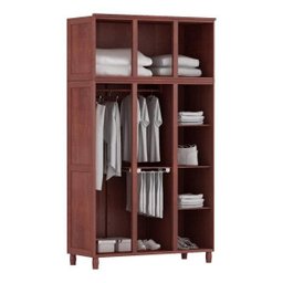 Guarda-Roupa Casal com Espelho 6 Portas 3 Gavetas Grécia  - 2