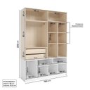 Ver imagem 4 de Quarto Completo Infantil Guarda-Roupa Curió, Bicama, Mesa, Estante e Petit Casatema MadeiraOriginals Branco/Mel