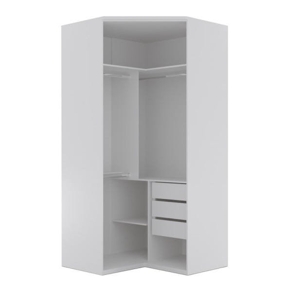 Armário Modulado Evolution Canto Closet 2 Portas com Gavetas Cabideiro e Calceiro Robel Móveis - Bra - 2