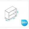 Livreiro 1 Prateleira Moderno BRV Móveis - 3