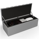 Ver imagem 6 de Calçadeira Recamier Baú para Cama de Casal Dália 140x50 Cm W01 Facto Cinza - Lyam Decor