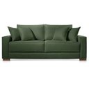 Ver imagem 2 de Sofá 3 Lugares Fixo Living Marrocos Veludo Verde 2,2m Mk