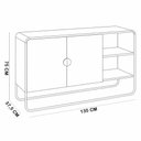 Ver mais imagens de Kit Balcão Buffet 2 Portas e Aparador 2 Gavetas para Sala de Jantar Industrial Alek A03 Off White