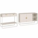 Ver imagem 2 de Kit Balcão Buffet 2 Portas e Aparador 2 Gavetas para Sala de Jantar Industrial Alek A03 Off White