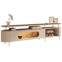 Ver imagem 1 de Rack para Sala de Estar Tv 85 Pol Orgânico Sâmia B01 Off White Castanho - Lyam Decor