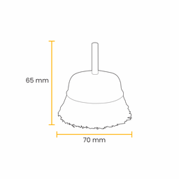 Escova Tipo Copo de Aço Carbono Fio Torcido 6x65 Mm - Mtx - 4