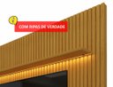 Ver imagem 3 de Rack Retrô com Painel 2.3 Ripado com LED Nobre Naturale com Off White - Gelius Móveis