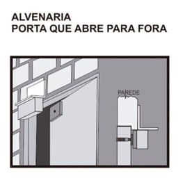 Fechadura Trava Magnética Imã 300 Kg Porta Pivotante - Preto - 3