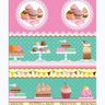 Toalha de Mesa Térmica 2,50m X 1,40m Estampada - Cupcake Rosa - 1