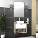 Ver imagem 2 de Balcão Gabinete Para Banheiro 60cm Com 01 Gaveta Malta B06 Barrique Branco - Lyam Decor