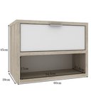 Ver imagem 4 de Balcão Gabinete Para Banheiro 60cm Com 01 Gaveta Malta B06 Barrique Branco - Lyam Decor