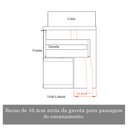 Ver imagem 6 de Balcão Gabinete Para Banheiro 60cm Com 01 Gaveta Malta B06 Barrique Branco - Lyam Decor