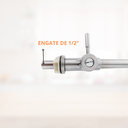 Ver imagem 6 de Torneira Gourmet Cozinha Aço Inox Escovado Alta 37cm Luxo