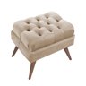 Puff de Veludo Apoio de Pés para Sala - Nude - 2