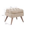 Puff de Veludo Apoio de Pés para Sala - Nude - 4