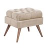 Puff de Veludo Apoio de Pés para Sala - Nude - 1