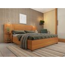 Ver imagem 2 de Cabeceira Casal Arizona em Mdp com Painel Decorativo – Ajustável 1,40m e 1,60m:cinamomo
