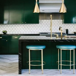 Adesivo Para Envelopamento Armário De Cozinha 50cm X 1m:Verde Escuro