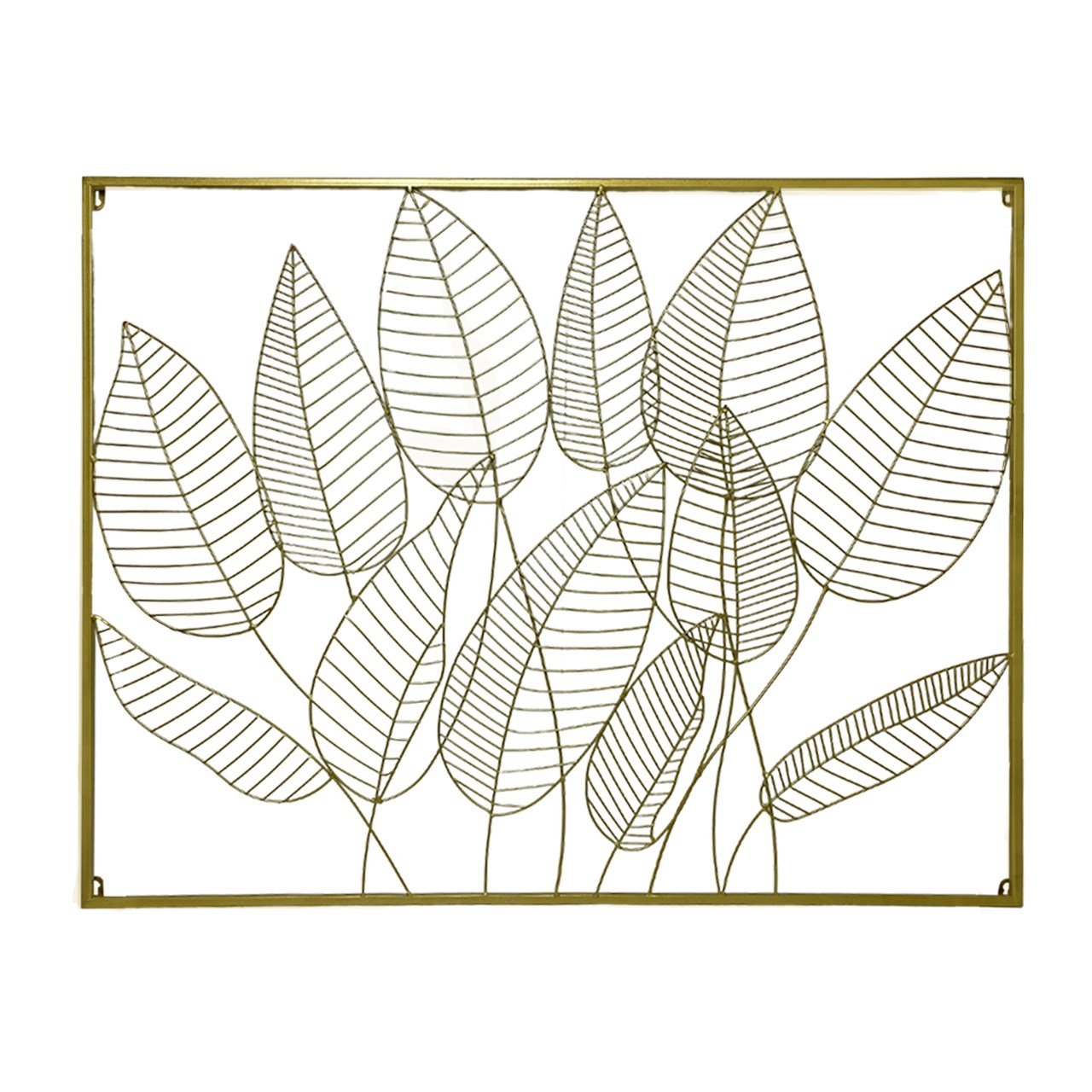 Escultura de Parede Folhas de Ouro de Luxo - 2