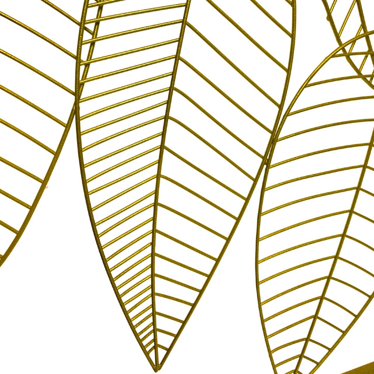Escultura de Parede Folhas de Ouro de Luxo - 4