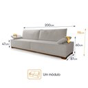 Ver imagem 3 de Sofá Living Braço Articulado Deluxe 2,00m Bouclê