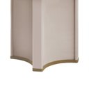 Ver imagem 5 de Mesa para Sala de Jantar 136cm Tampo Orgânico Curvo com Vidro Chanel Branco/Off White/Dourado