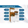 Kit de Cozinha Compacta Jr C/ 4 Portas e 2 Gavetas Freijó/branco - Nesher - 4