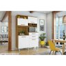 Kit de Cozinha Compacta Jr C/ 4 Portas e 2 Gavetas Freijó/branco - Nesher - 2