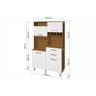 Kit de Cozinha Compacta Jr C/ 4 Portas e 2 Gavetas Freijó/branco - Nesher - 9