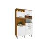 Kit de Cozinha Compacta Jr C/ 4 Portas e 2 Gavetas Freijó/branco - Nesher - 1