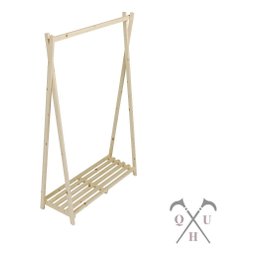 Armário Arara Closet Para Roupas Com Sapateira Em Madeira Technox - 3