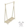 Armário Arara Closet Para Roupas Com Sapateira Em Madeira Technox - 3