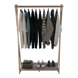 Armário Arara Closet Para Roupas Com Sapateira Em Madeira Technox - 1