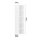 Ver imagem 2 de Nicho Garrafeiro Vertical 15cm Para 5 Garrafas Pérola Branco