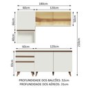 Ver imagem 3 de Cozinha Reims 180002 com Armário e Balcão Branco